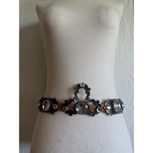 Vintage José Cotel Rhinestone Leather Belt